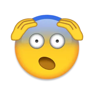 😱 3d53bae9 Emoji, Terkejut, Kaget, Wajah, Kuning, Takut, Emosi telegram sticker