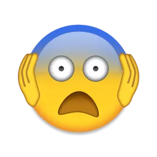 😳 3de77b49 Emoji, Takut, Ketakutan, Terkejut, Kaget telegram sticker