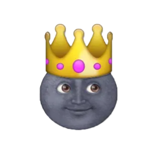 👑 322a8e91 絵文字, 月, 王冠, 王, 顔, 漫画 telegram sticker
