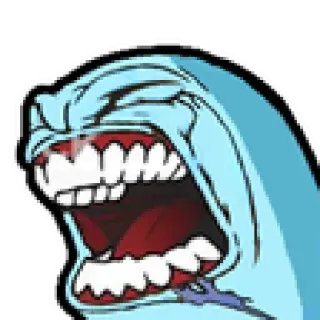 😆 cc7739cf rabbia, arrabbiato, meme, urlo, distorto, espressione telegram sticker