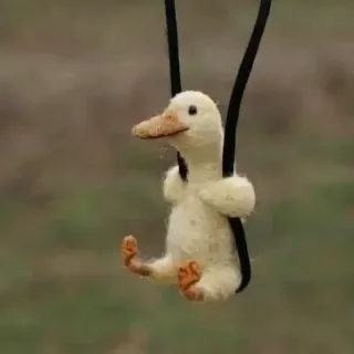 🥲 1db7ea84 duck, swing, cute, toy, animal telegram sticker