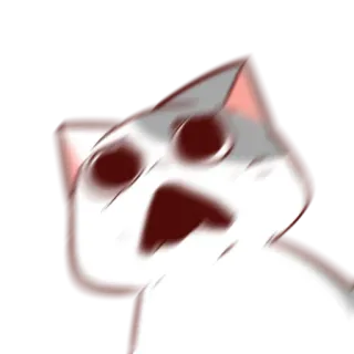 😱 61ca13df gato, dibujos animados, asustado, impactado, meme, expresión whatsapp sticker