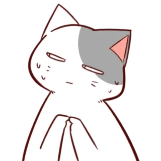 😔 6c9662dc gato, animal, lindo, meme, expresión, gracioso, dibujo animado whatsapp sticker
