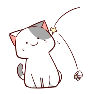 😐 79001973 gato, gatito, lindo, dibujos animados, mascota, animal, juguetón, caprichoso whatsapp sticker