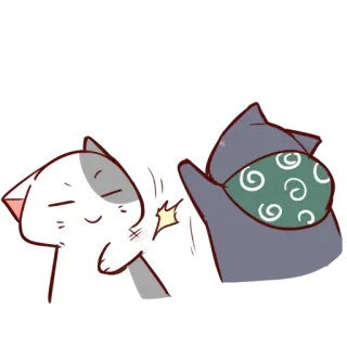 ✋ d43fc8b8 gato, choca esos cinco, sticker, animal, dibujo animado, saludo whatsapp sticker