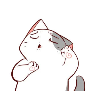 👍 e1003e93 gato, lindo, animal, sticker, dibujo animado, ilustración, kawaii whatsapp sticker