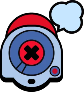 😡 2b9ec0d2 robot, X, machine, cartoon, emoji, symbol telegram sticker