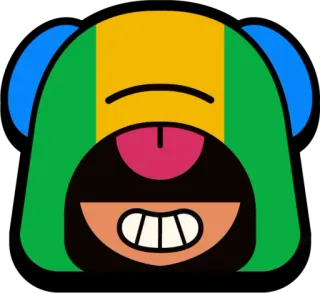 🙂 4d3811a6 Leon Brawl Stars game, character, cartoon, brawl stars, leon telegram sticker
