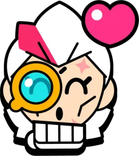 ❤️ 5b6f98c2 Brawl Stars video game, cartoon, character, emoji, digital art telegram sticker