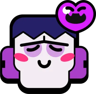 ❤️ 61ef2927 Mortis Brawl Stars video game, character, cartoon, mortis, brawl stars, emote, heart telegram sticker
