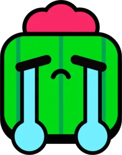 😭 786045f2 cactus, crying, sad, tears, emoji, sticker telegram sticker