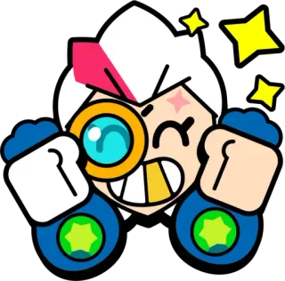👍 ae3d8f6b brawl stars, lou, sticker, game, character, angry telegram sticker