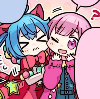 🪸 9d28a9bb Anime, Manga, Kartun, Lucu, Kawaii, Teman, Gadis anime telegram sticker