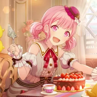 🎊 4d023fad สาวอนิเมะ, เค้ก, ของหวาน, น่ารัก, ผมสีชมพู telegram sticker