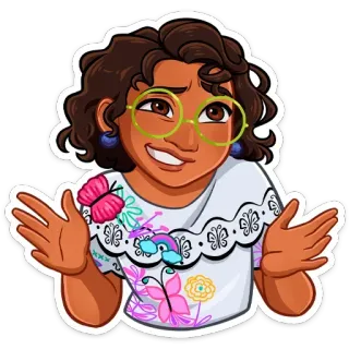 🤔 499d2bf0 Mirabel Madrigal Encanto 米拉贝儿, 魔法满屋, 迪士尼, 角色, 动画 telegram sticker