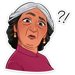 🤨 6b74b95b 问题, 担忧, 疑问, 困惑, 女性, 卡通, 表情 telegram sticker