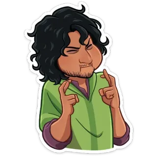 🤞 a6af8b81 Bruno Madrigal Encanto 布鲁诺, 祈祷, 好运, 迪士尼, 魔法满屋 telegram sticker
