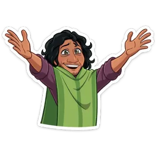 🤗 f9b1d826 Bruno Madrigal Encanto 布鲁诺·马德里加尔, 魔法满屋, 迪士尼, 角色, 贴纸 telegram sticker