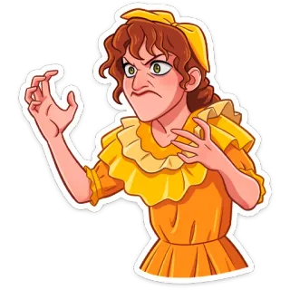 😡 6586215d wanita, kartun, marah, karakter, stiker whatsapp sticker