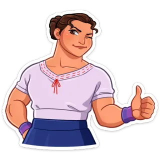 👍 9e8f4daa Wanita, Kartun, Jempol ke atas, Positif, Ceria, Persetujuan, Orang whatsapp sticker