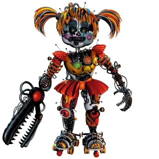 🌟 0c1ae6c1 Scrap Baby Five Nights at Freddy's Scrap Baby, Аниматроник, Ужасы, Робот, Скример whatsapp sticker