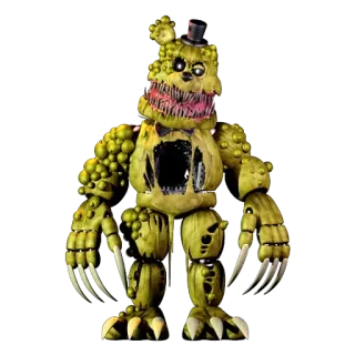 🌟 0ee86abf Nightmare Fredbear Five Nights at Freddy's Аниматроник, Монстр, Ужасы, Видеоигра, Страшный whatsapp sticker