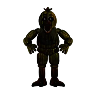 🌟 14162e9c Chica Five Nights at Freddy's хоррор, видеоигра, аниматроник, страшный, курица whatsapp sticker
