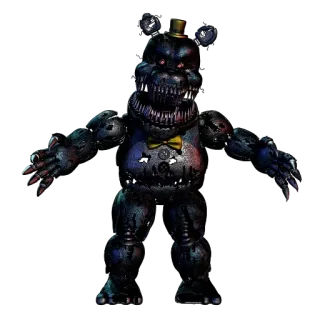 🌟 17ae2b83 Nightmare Freddy Five Nights at Freddy's Ужасы, Монстр, Аниматроник, Видеоигра, Кошмар, Жуткий whatsapp sticker
