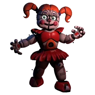🌟 223f1a7f Circus Baby Five Nights at Freddy's Аниматроник, Хоррор, Робот, Цирк, Видеоигра, Страшный, ФНАФ whatsapp sticker