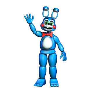 🌟 2d2d5495 Toy Bonnie Five Nights at Freddy's кролик, аниматроник, синий, видеоигра, персонаж whatsapp sticker