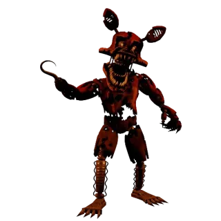 🌟 3138a90e Foxy Five Nights at Freddy's fnaf, аниматроник, монстр, хоррор, видеоигра, страшный, кошмар, игра whatsapp sticker