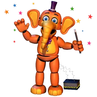 🌟 54d20891 Orville Elephant Five Nights at Freddy's Five Nights at Freddy's, Орвилл Слон, Аниматроник, Робот, Слон whatsapp sticker