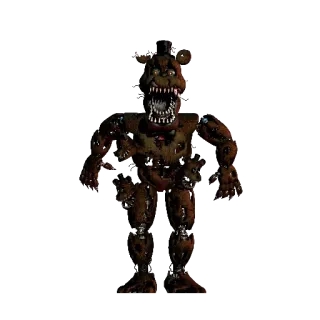 🌟 5e00ad81 Nightmare Freddy Five Nights at Freddy's Ужасы, Аниматроник, Монстр, Игра, Страшно whatsapp sticker