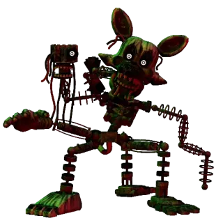🌟 6135416a Mangle Five Nights at Freddy's Хоррор, Аниматроник, Мангл, Монстр, Страшный, Робот whatsapp sticker