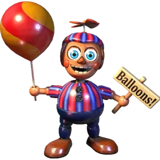 🌟 669ac51b Balloon Boy Five Nights at Freddy's Balloons! Balloon Boy, FNAF, Five Nights at Freddy's, видеоигра, аниматроник, шарик whatsapp sticker