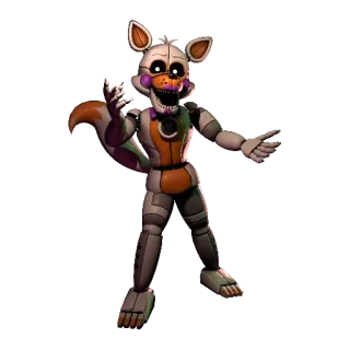 🌟 811c637a Lolbit Five Nights at Freddy's Аниматроник, Лиса, Видеоигра, Ужасы whatsapp sticker