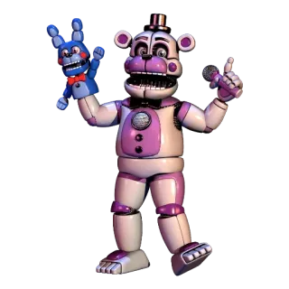 🌟 8678d56b Funtime Freddy Five Nights at Freddy's Аниматроник, Хоррор игра, Видеоигра, Медведь, Робот whatsapp sticker