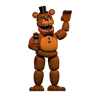 🌟 e691ac8d Freddy Fazbear Five Nights at Freddy's Аниматроник, Медведь, Ужасы, Видеоигра, Персонаж whatsapp sticker