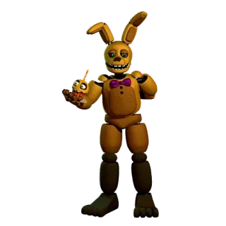 🌟 f6c6a3af Springtrap Five Nights at Freddy's Спрингтрап, Five Nights at Freddy's, Видеоигра, Аниматроник, Хоррор whatsapp sticker