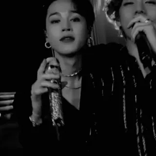 ♟ 39744272 Jimin kpop, piosenkarz, jimin, bts, występ, mikrofon telegram sticker