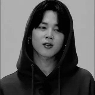 ♟ 52ce6e6b Jimin jimin, kpop, bts, bluza z kapturem, portret, piosenkarz telegram sticker