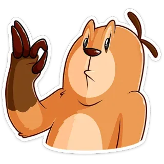 👌 1063dbb3 animal, perro, dibujo animado, gesto, ofensivo, meme telegram sticker