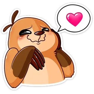 ❤️ ab700303 perezoso, lindo, amor, corazón, dibujos animados, animal telegram sticker