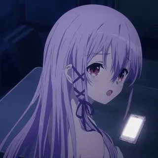 😵‍💫 63dc71f8 Аниме, Девушка, Персонаж, Телефон, Милый, Наклейка whatsapp sticker