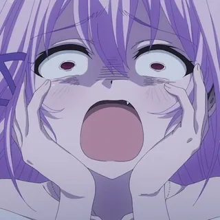 😱 6e5c0388 аниме, в шоке, испуганный, удивлённый, мультфильм, выражение лица, ужасы whatsapp sticker