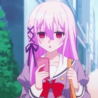 🤯 6ef53e61 Аниме, Девочка, Милая, Студентка, Школьная форма whatsapp sticker