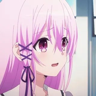 ☺️ 735e0173 Аниме, Девушка, Розовые волосы, Милая, Манга whatsapp sticker