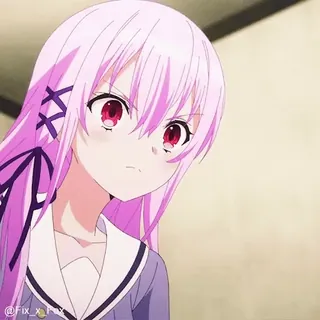 🤬 b6995f1c аниме девушка, розовые волосы, аниме, мультфильм, персонаж whatsapp sticker