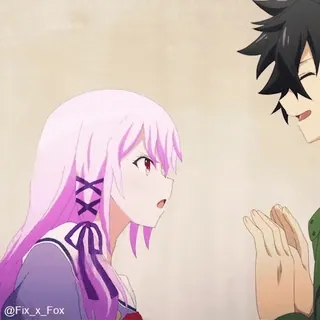 🤬 c0282792 Аниме, Персонажи, Анимация, Розовые волосы, Злой, Разногласие, Спор whatsapp sticker