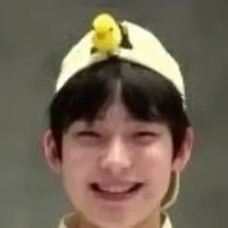 😄 4ddb89e6 personne, visage, chapeau, sourire telegram sticker